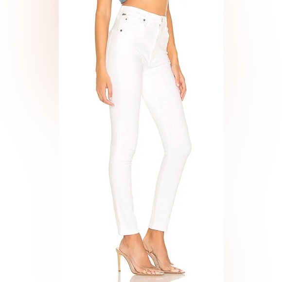 Citizens Of Humanity Denim - Citizens Of Humanity White Chrissy Uber High Rise Skinny Crop Jeans Size 24